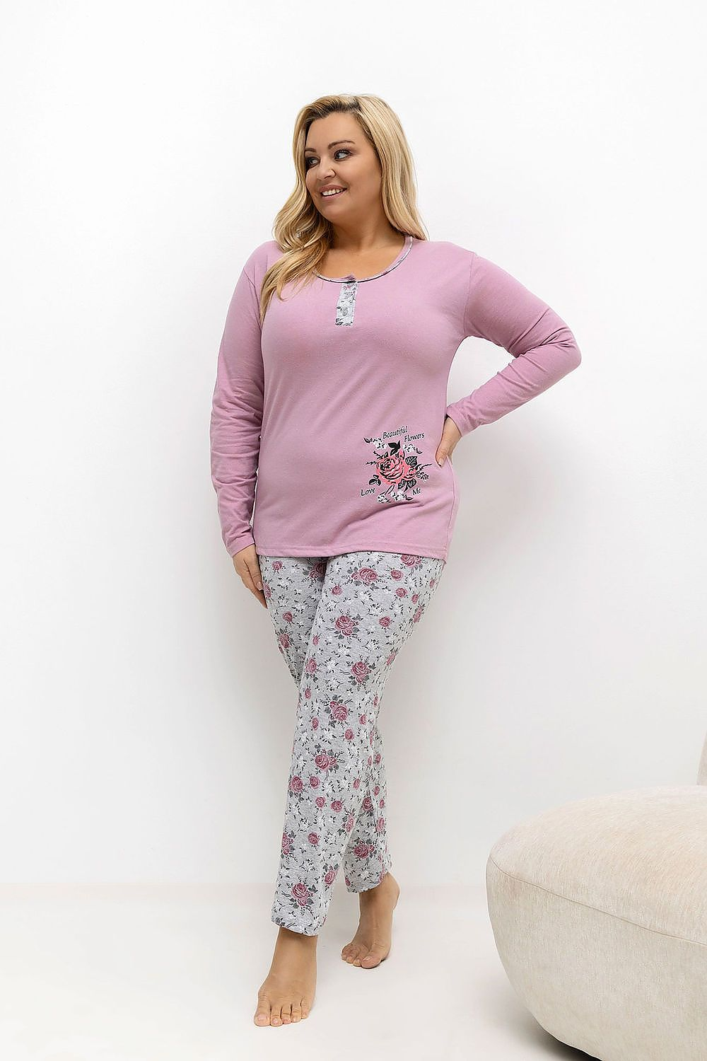 Plus Size Pajamas Forever Pink (221188) - Image 3