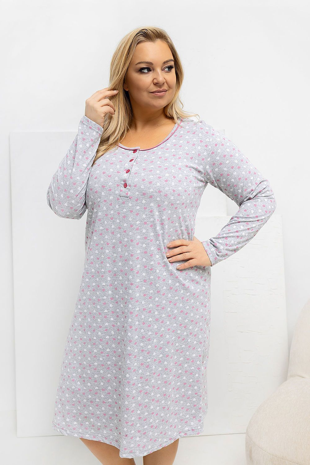 Plus Size Nightgown Forever Pink (223309)