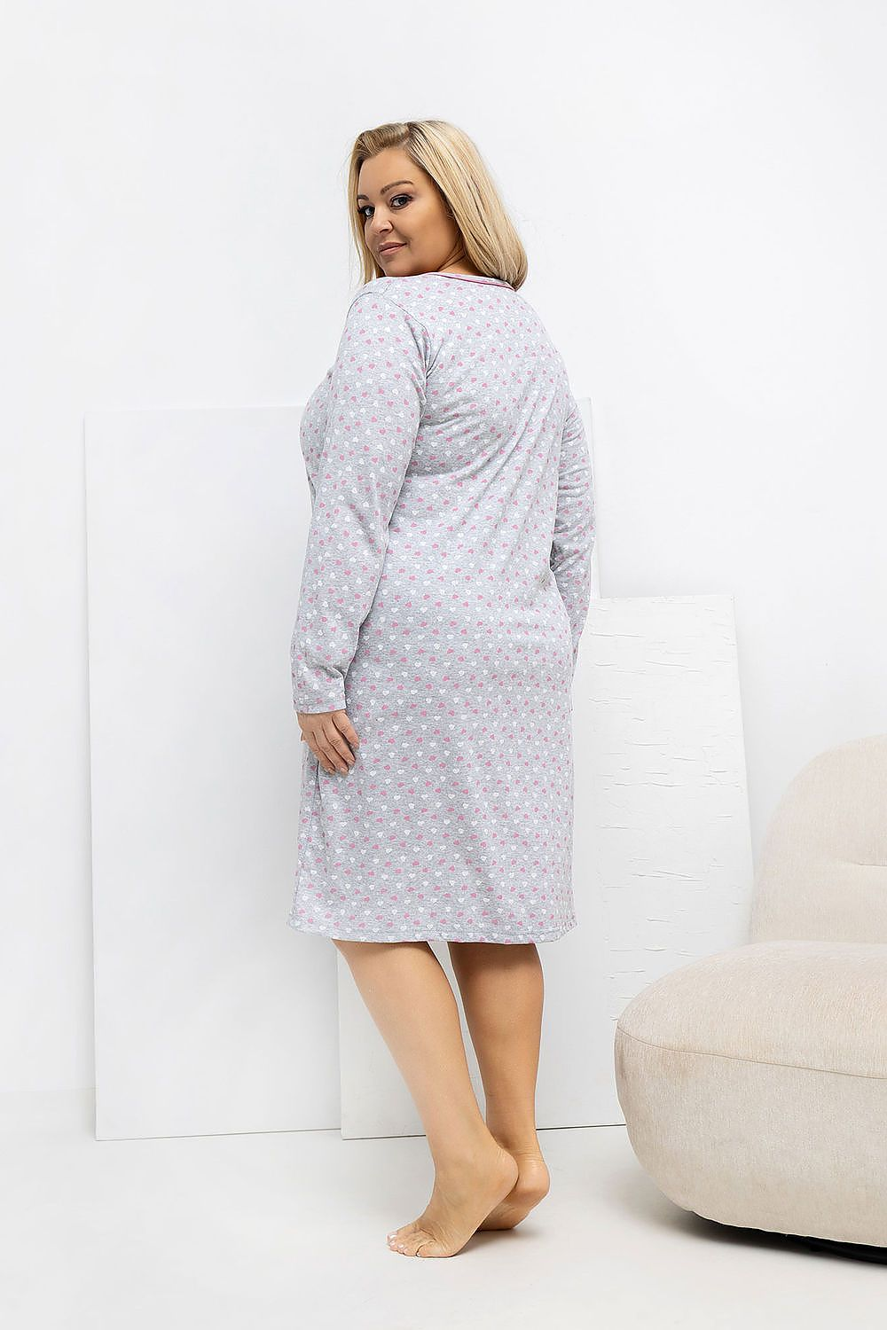 Plus Size Nightgown Forever Pink (223309) - Image 2